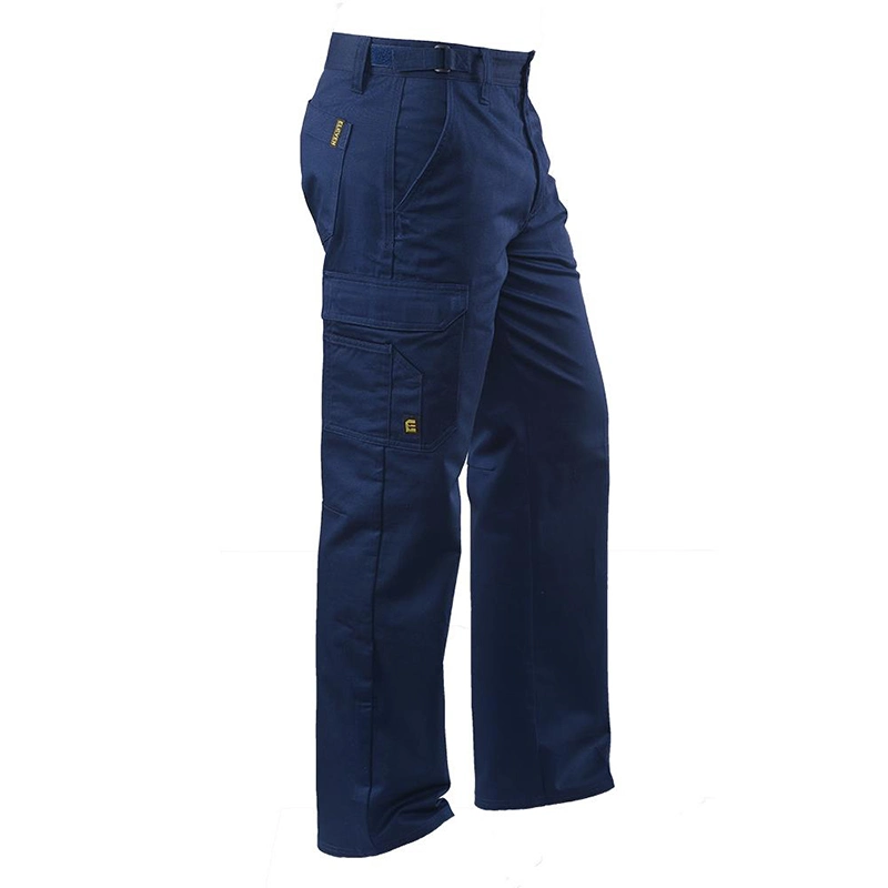 Custom Cargo Pants Solid Color Long Mens Cargo Pant Navy Blue Cargo Pants Anti-Pilling Windproof Men′s Trousers